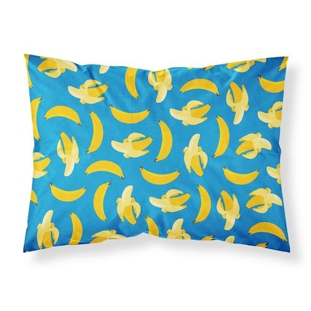 Carolines Treasures Carolines Treasures BB5149PILLOWCASE Bananas on Blue Fabric Standard Pillowcase BB5149PILLOWCASE